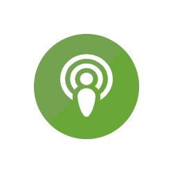picture of a podcast button